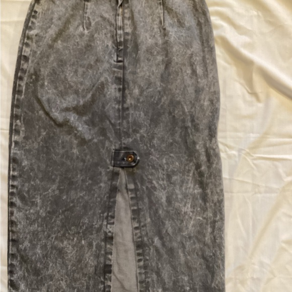 Gray Jeans Skirt Long Size M - Picture 2 of 6